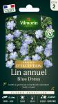 Fleurs - Lin Annuel Blue Dress - Graines d'Exception - face recto